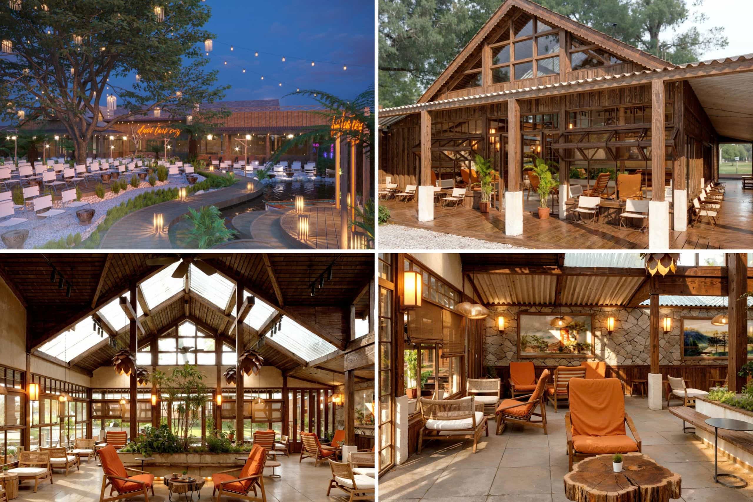 mẫu quán cafe phong cách Rustic